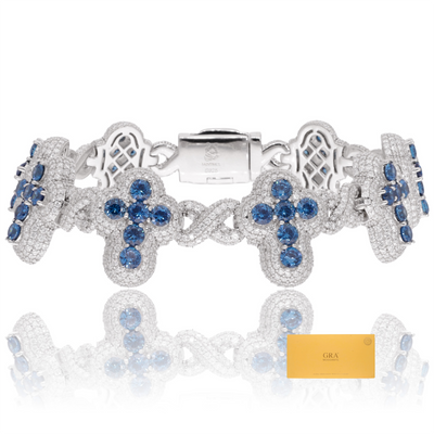 Pulso Cruz Azul Moissanite