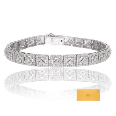 Pulso Tennis Cluster Moissanite