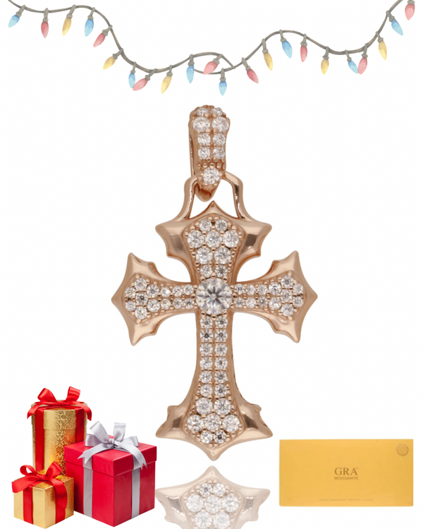 Dije de Cruz Gótica + Cadena