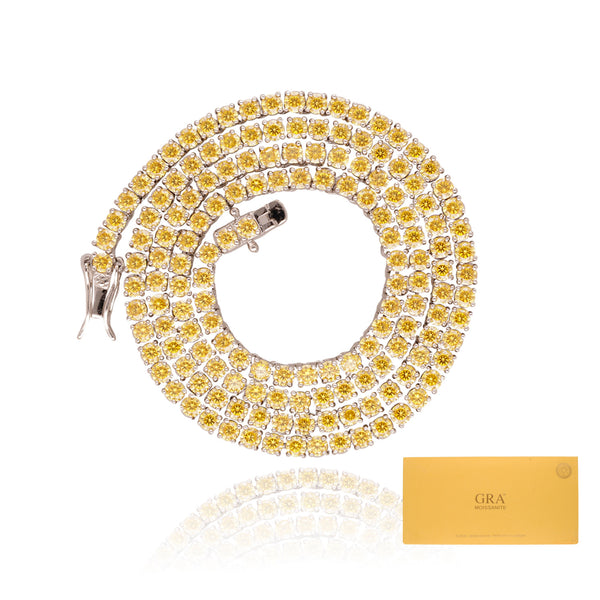 Cadena TENNIS 3mm Color Amarillo