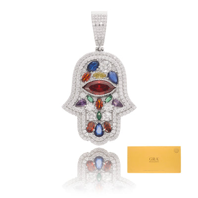 Dije Mano Hamsa Rainbow